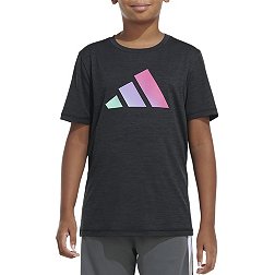 adidas Short Sleeve Iconic Poly Mélange T-Shirt