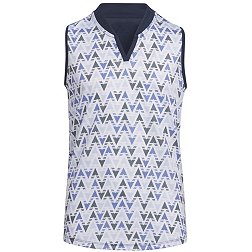 adidas Girls' HEAT.RDY Printed Sleeveless Polo Shirt