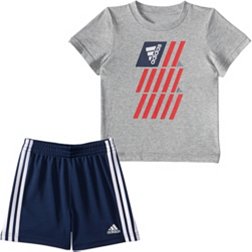 adidas Infant Short Sleeve Graphic T-Shirt and Shorts 2-Piece Set