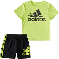 adidas Infant Graphic Shorts and Short Sleeve T-Shirt 2-Piece Set