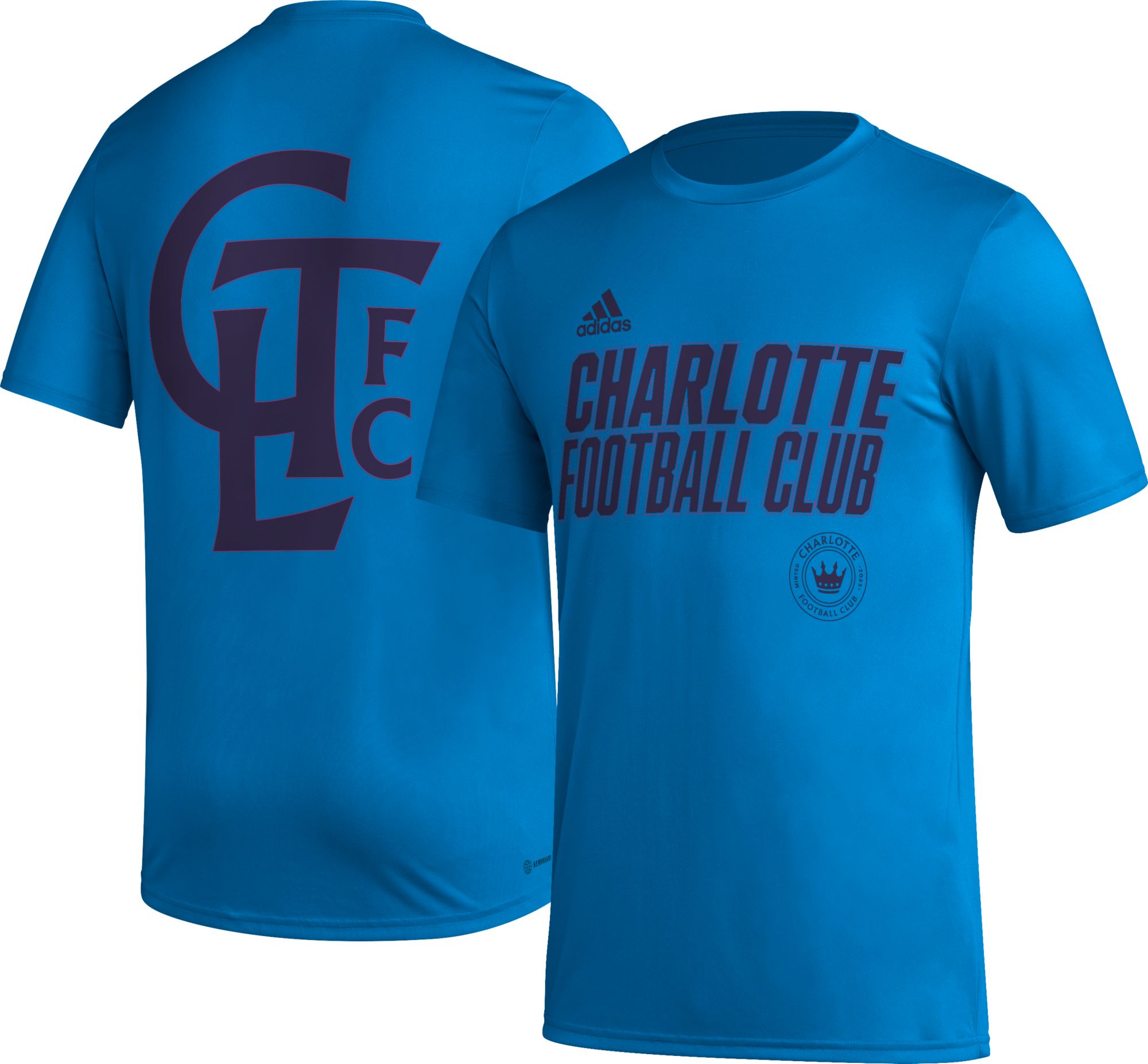adidas Charlotte FC 2023 Jersey Hook Blue T-Shirt
