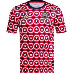adidas Chicago Fire 2023 Americana MARVEL Red Prematch Jersey