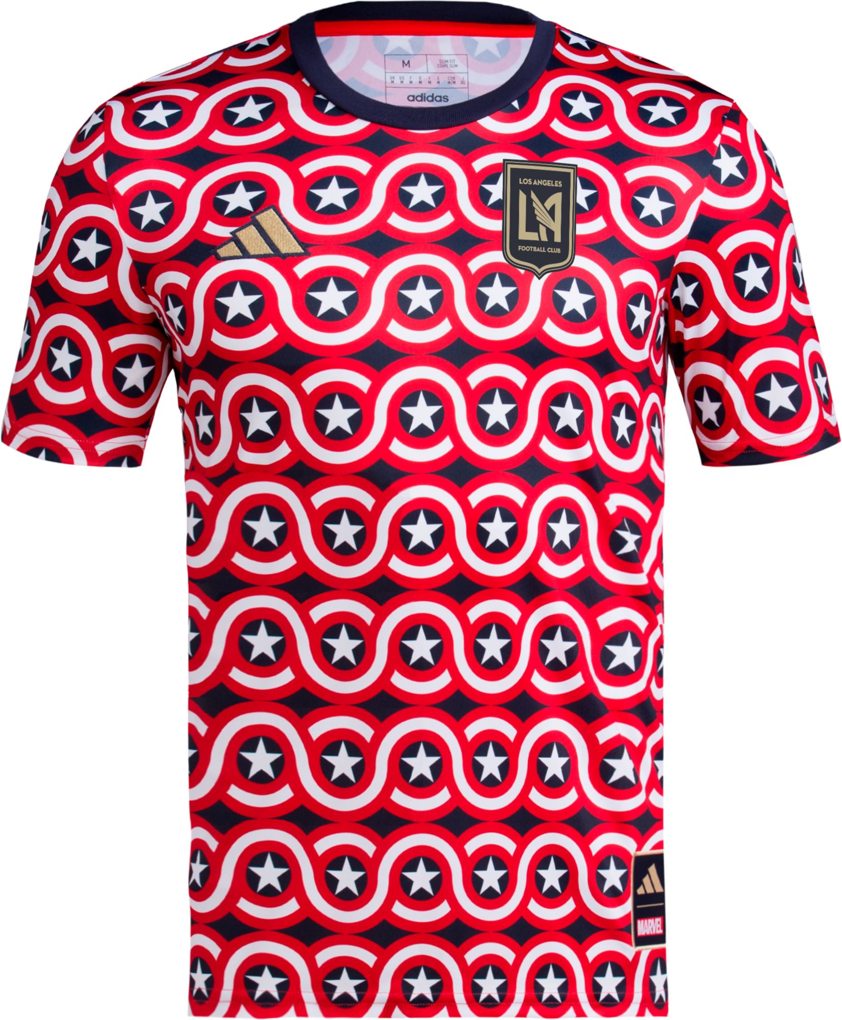 adidas Los Angeles FC 2023 Americana MARVEL Red Prematch Jersey - Red