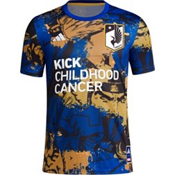 adidas Minnesota United FC 2023 Kick Childhood Cancer Purple Prematch Jersey