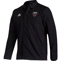 adidas D.C. United '22 Coaches Black Full-Zip Jacket