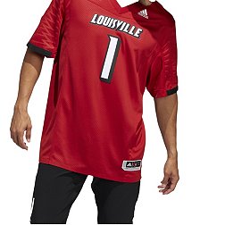 Men's ProSphere #1 White Louisville Cardinals Football Jersey