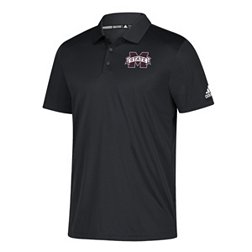 adidas Men's Mississippi State Bulldogs Black Grind Polo