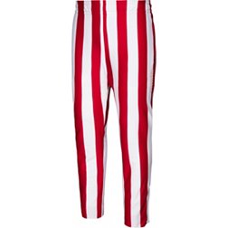 adidas Men's Indiana Hoosiers Red Candy Stripe Pants