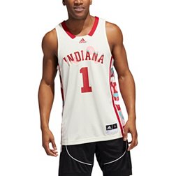 adidas Men's Indiana Hoosiers #1 White Replica Basketball Jersey