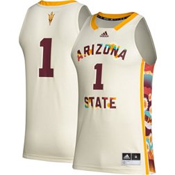 adidas Men's Arizona State Sun Devils #1 White Replica Basketball Jersey