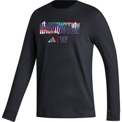 adidas Men's Washington Huskies Black Long Sleeve T-Shirt