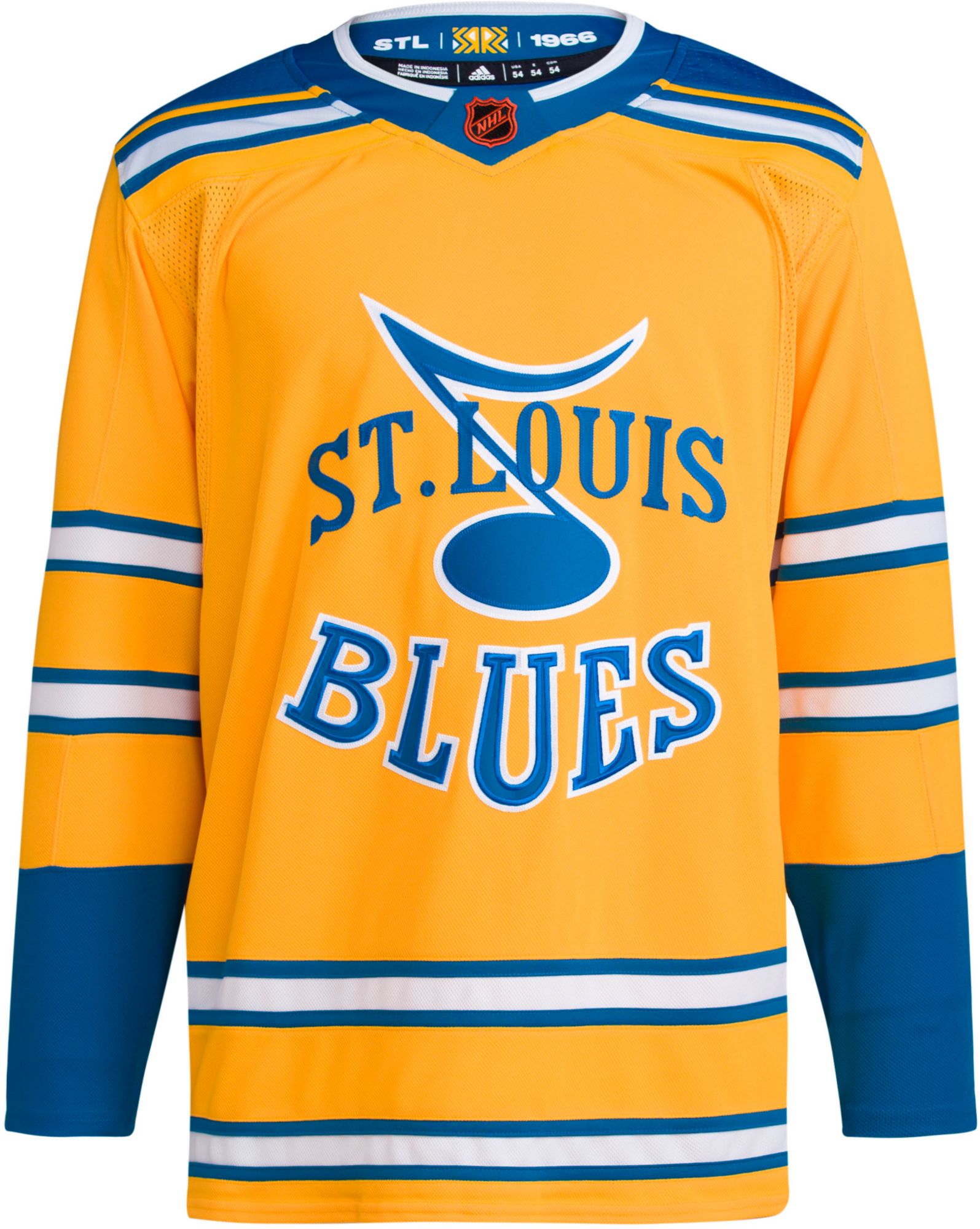 adidas '22-'23 Reverse Retro St. Louis Blues ADIZERO Authentic Blank Jersey