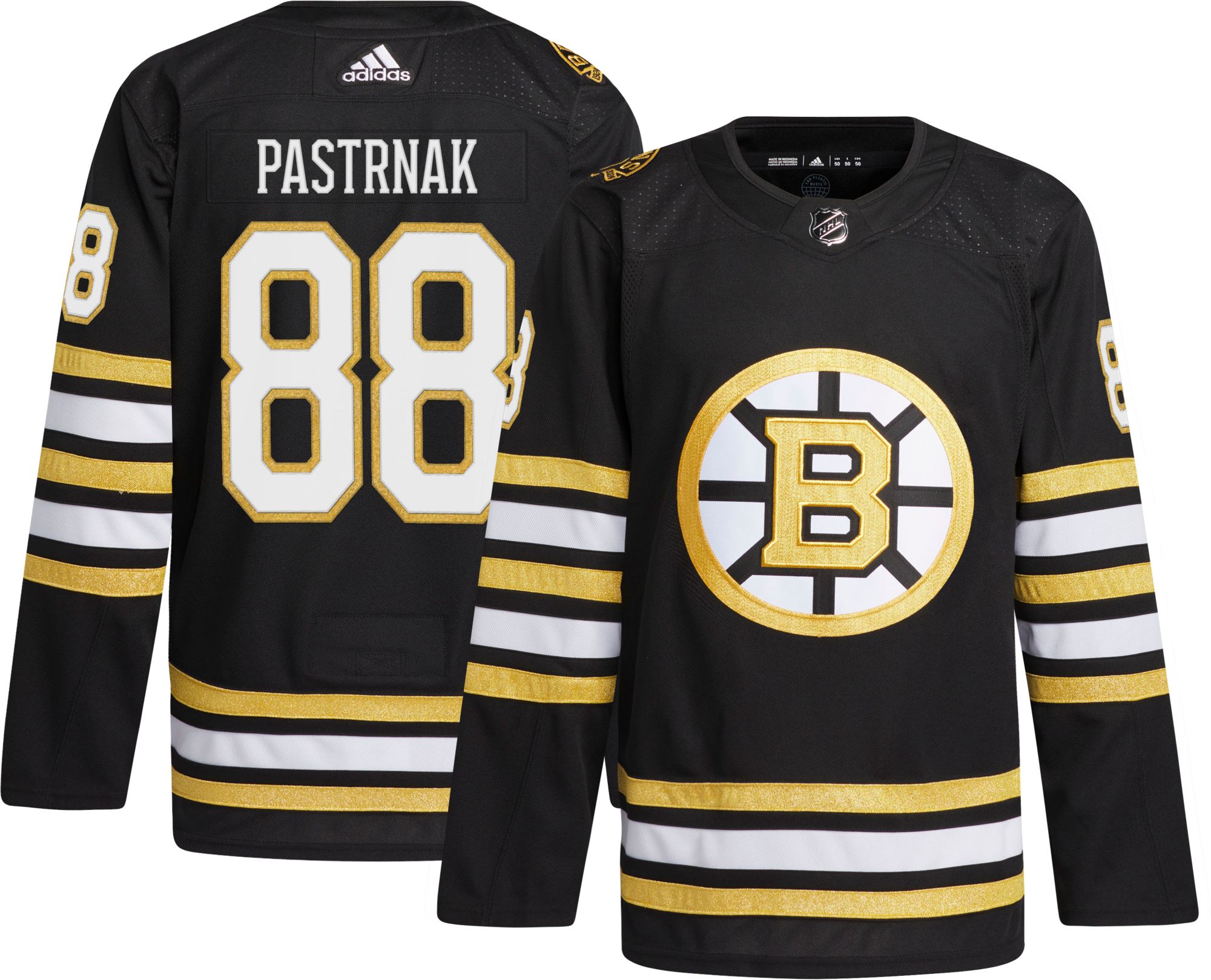 adidas Boston Bruins Centennial David Pastrnák #88 Home ADIZERO Authentic Jersey