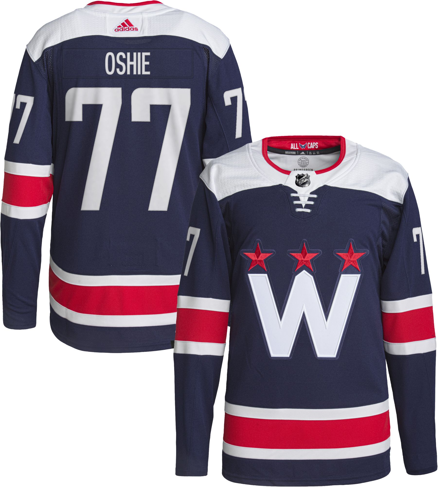 adidas Men's Washington Capitals T.J. Oshie #77 Navy Authentic Jersey - Blue