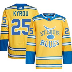 adidas 2022-2023 Reverse Retro St. Louis Blues Jordan Kyrou #25 ADIZERO Authentic Jersey