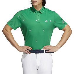 adidas Men's AEROREADY Play Green Golf Polo