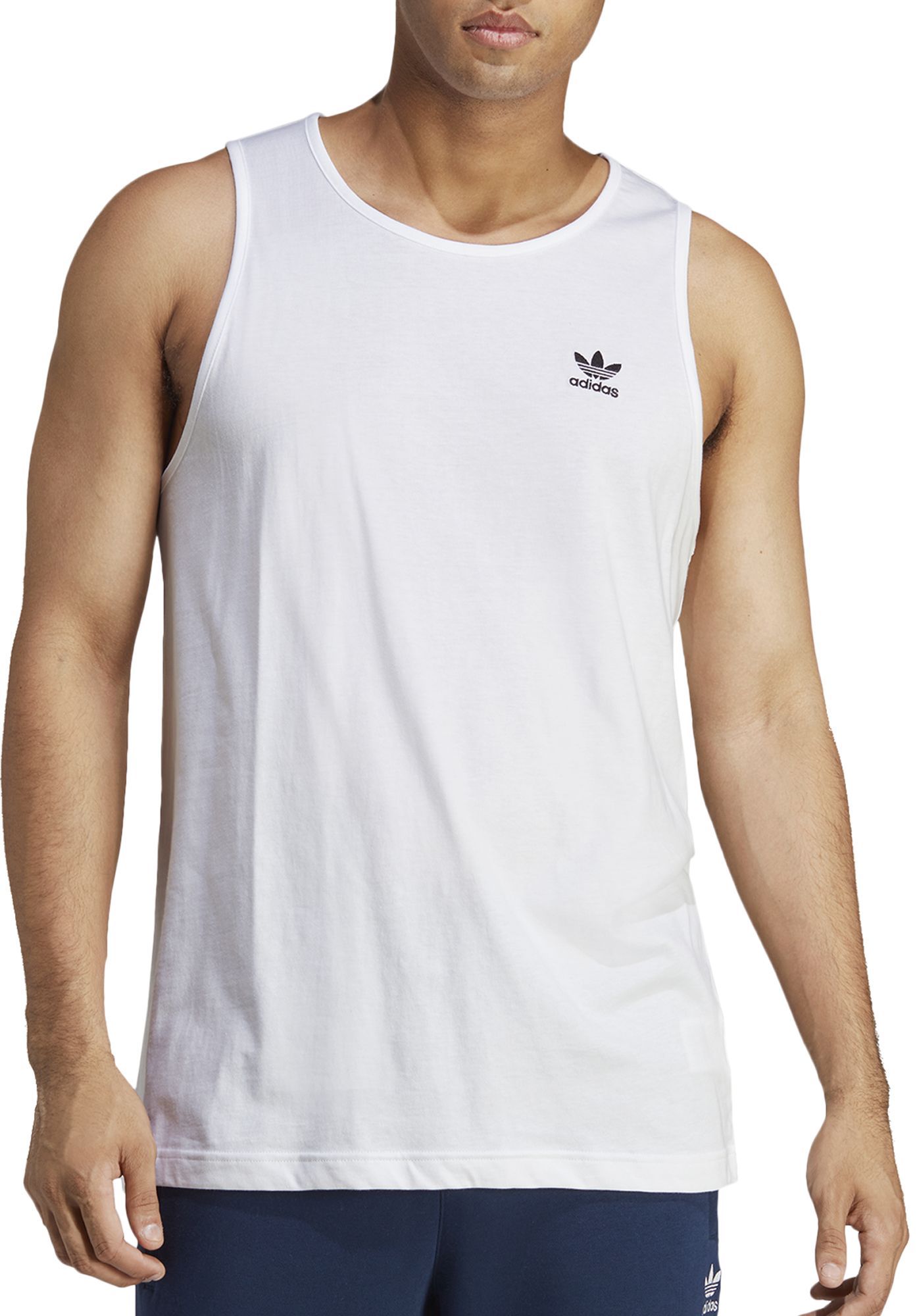 adidas Men's Trefoil Essentials Tank Top - White