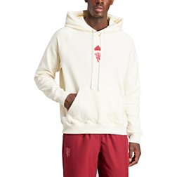 adidas Manchester United 2023 Lifestyler Off White Pullover Hoodie