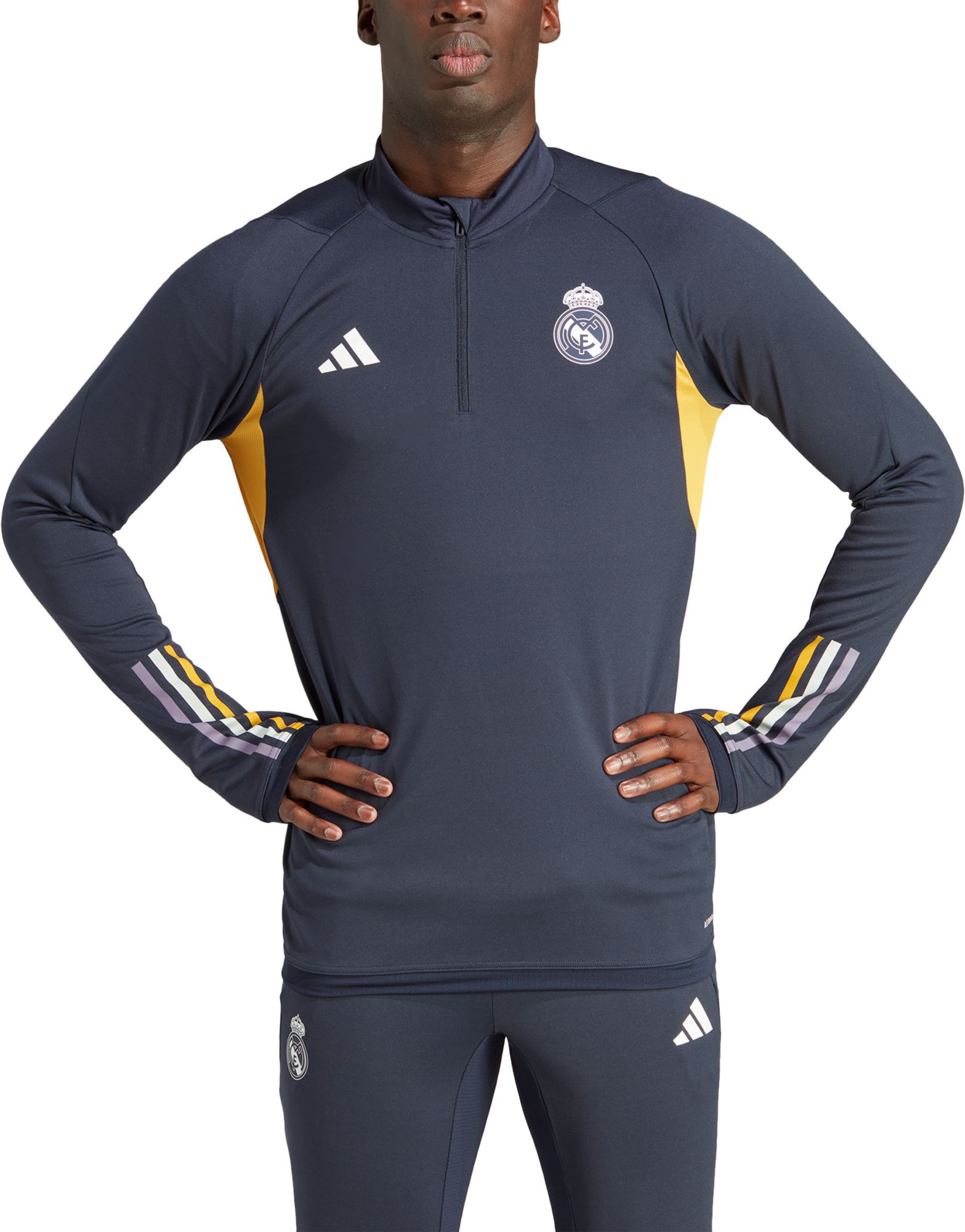 adidas Real Madrid 2023 Navy Training Quarter-Zip Pullover Shirt - Blue