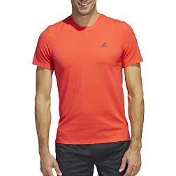Adidas Climalite Ultimate Tee Men's Gray V-Neck Short Sleeve Logo Shirt  Size M