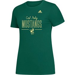 adidas Women's Cal Poly Mustangs Green Amplifier T-Shirt