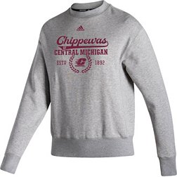 adidas Women's Central Michigan Chippewas Grey Vintage Crew Sweatshirt