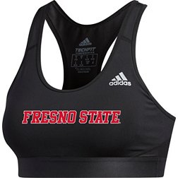 adidas Women's Fresno State Bulldogs Black Alphaskin Bra