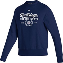 adidas Women's Fresno State Bulldogs Navy Vintage Crew Sweatshirt