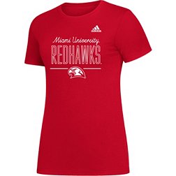 adidas Women's Miami RedHawks  Red Amplifier T-Shirt