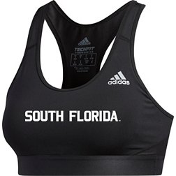 adidas Women's South Florida Bulls Black Alphaskin Bra