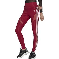 Adidas Women's Essentials Linear Tights / Leggings - Medium Grey  Heather/Core Pink