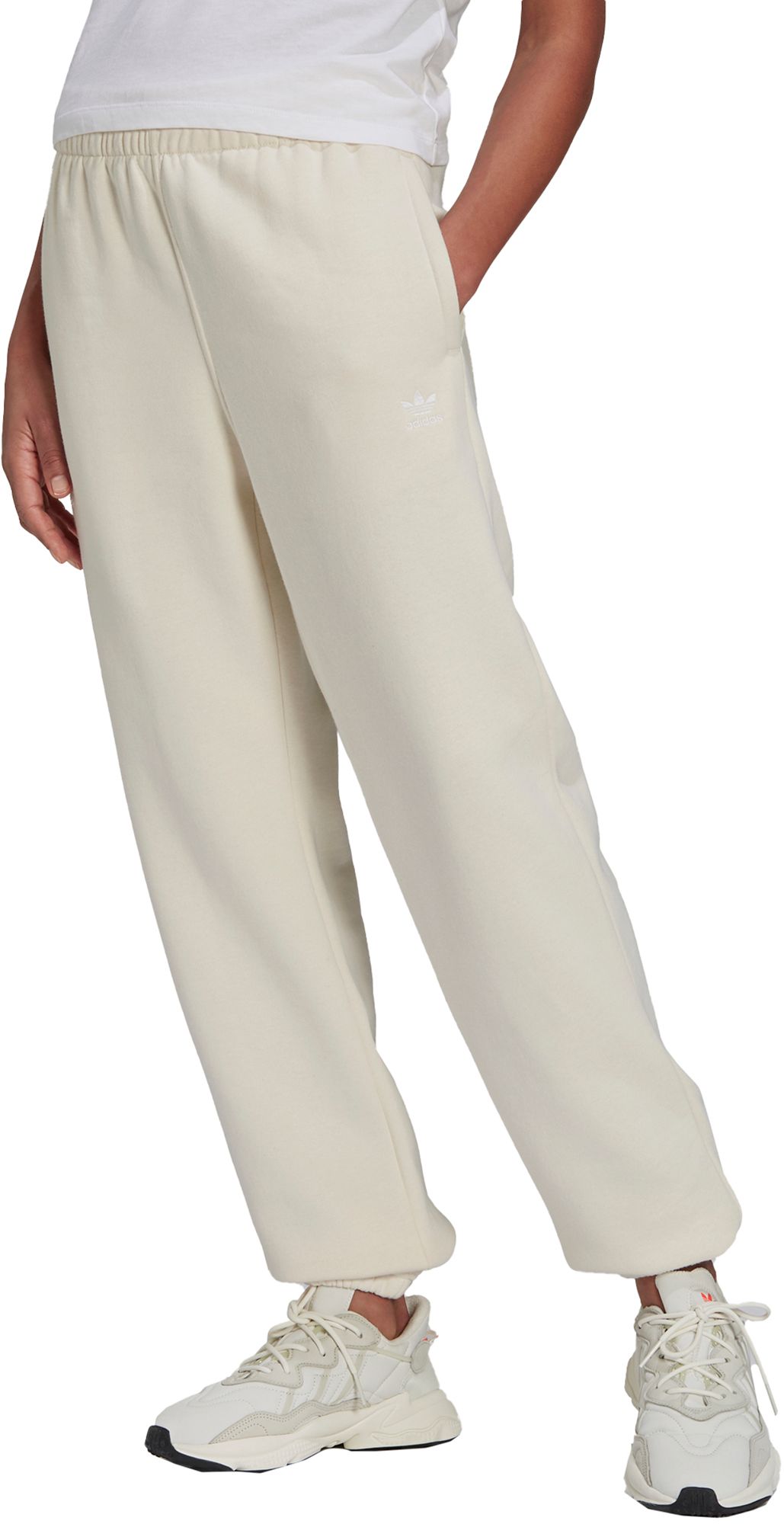 adidas Originals Women's Adicolor Essentials Fleece Joggers - White