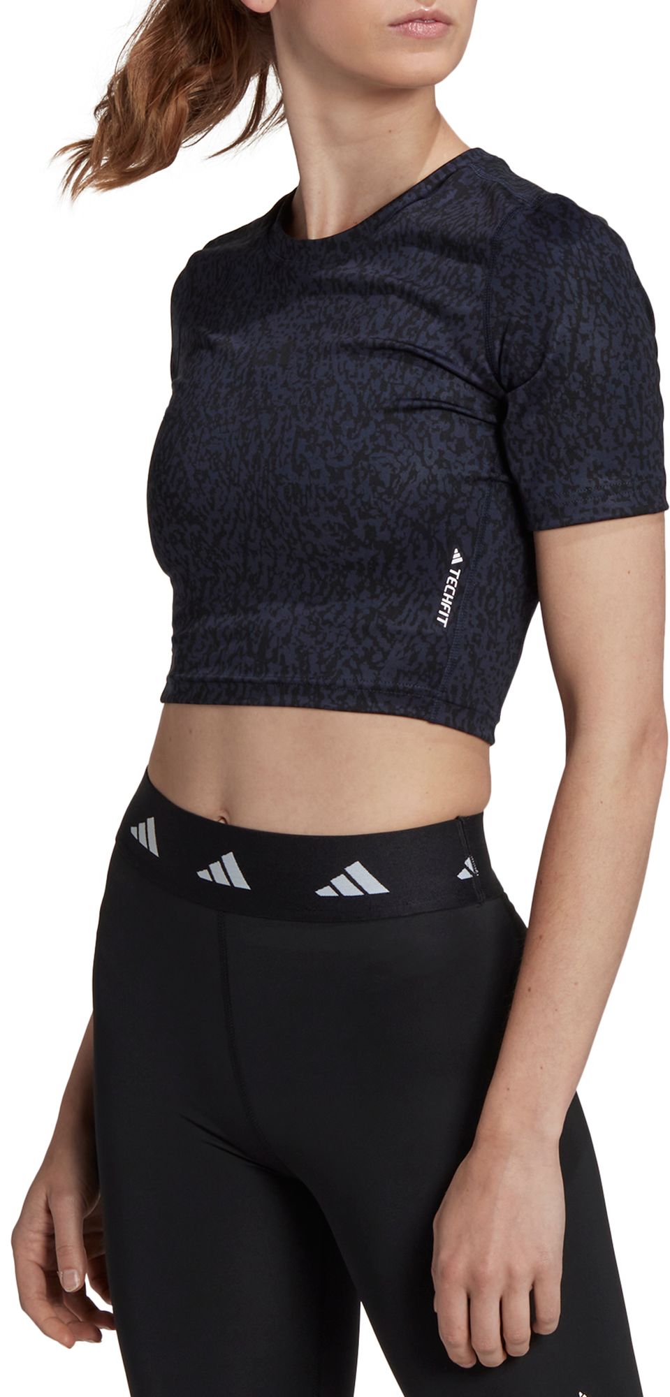 Adidas / Women's Techfit Print Training Crop Top