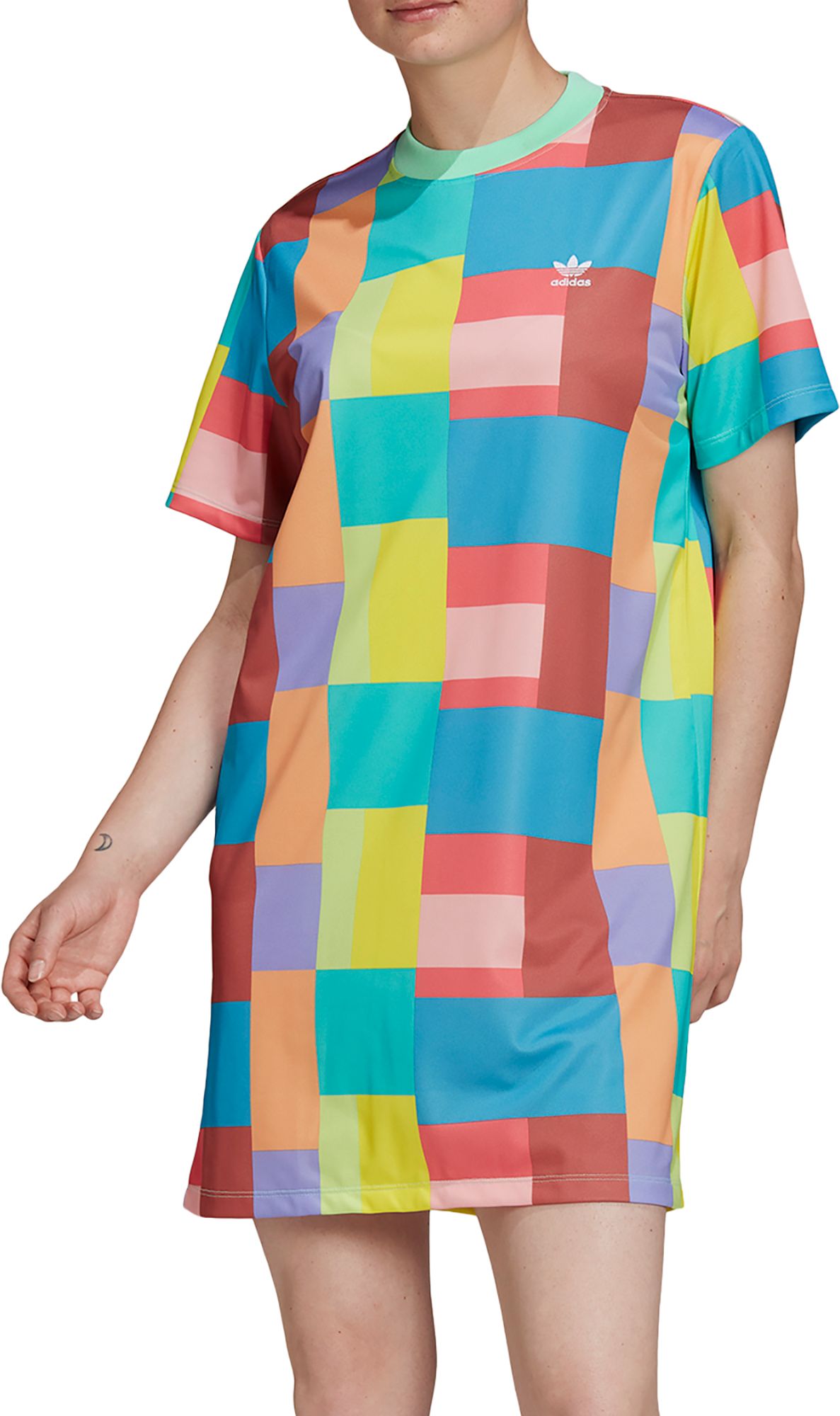 Adidas tee dress on sale multicolor