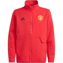 adidas Youth Manchester United 2023 Anthem Red Full-Zip Jacket
