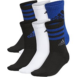 adidas Youth Cushioned Mixed Crew Socks - 6 Pack