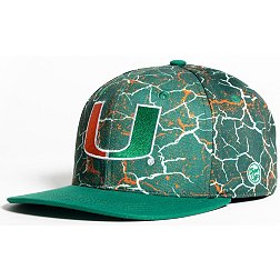 Dyme Lyfe Men's Miami Hurricanes Green Storm Adjustable Snapback Hat