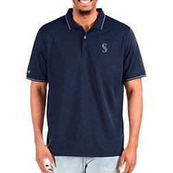 Antigua Men's Big & Tall Seattle Mariners Navy Affluent Polo