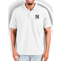 Antigua Men's New York Yankees White Affluent Polo