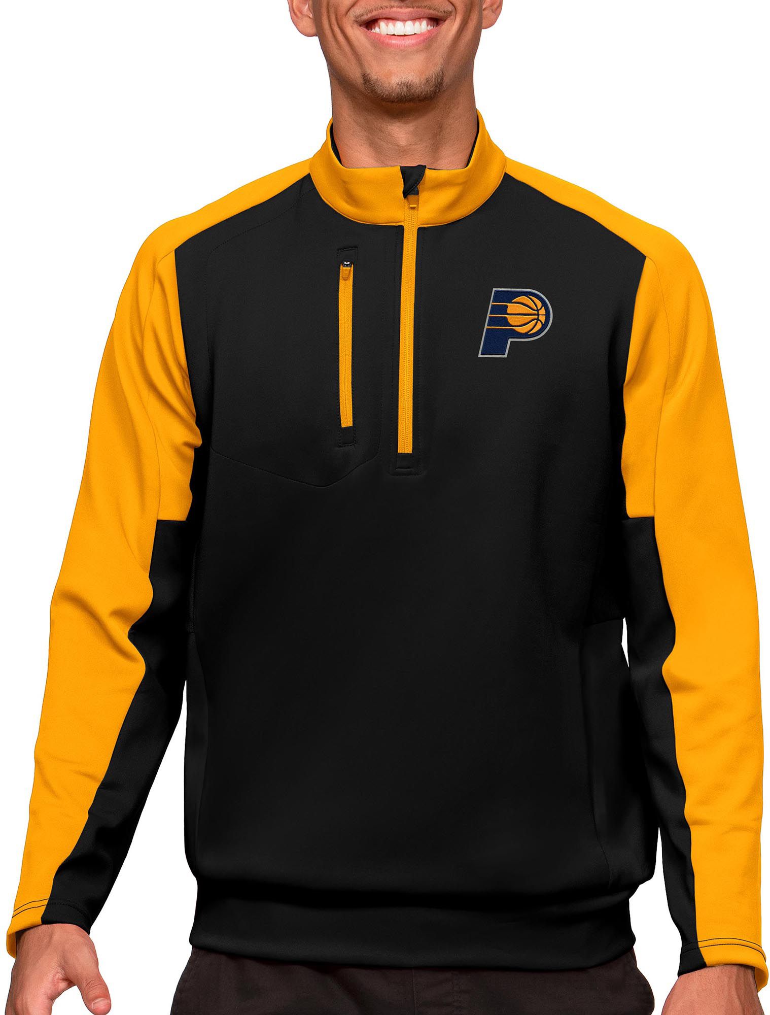 Antigua Men's Indiana Pacers Black Team ¼ Zip