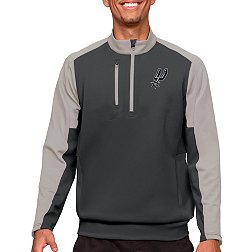 San Antonio Spurs Sweater Adult Medium Black Gray Basketball Sweatshirt  Mens *