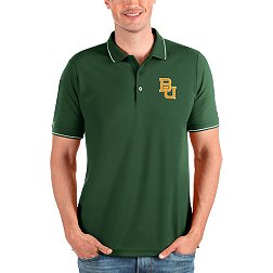 Antigua Men's Baylor Bears Green and White Affluent Polo