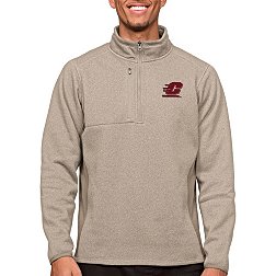 Antigua Men's Central Michigan Chippewas Oatmeal Course 1/4 Zip Jacket