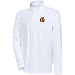 Antigua Men's Minnesota-Duluth  Bulldogs White Tribute 1/4 Zip Jacket