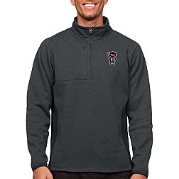 Antigua Men's NC State Wolfpack Charcoal Course 1/4 Zip Jacket