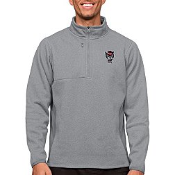 Antigua Men's NC State Wolfpack Light Grey Course 1/4 Zip Jacket
