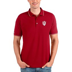 Antigua Men's Indiana Hoosiers Red Affluent Polo