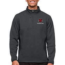Antigua Men's Arkansas State Red Wolves Charcoal Course 1/4 Zip Jacket