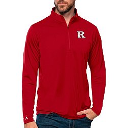 Antigua Men's Rutgers Scarlet Knights Red Tribute Quarter-Zip Shirt