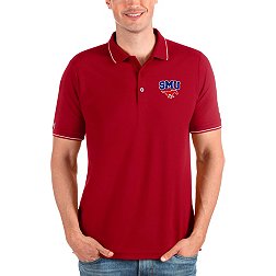 Antigua Men's Southern Methodist Mustangs Red Affluent Polo